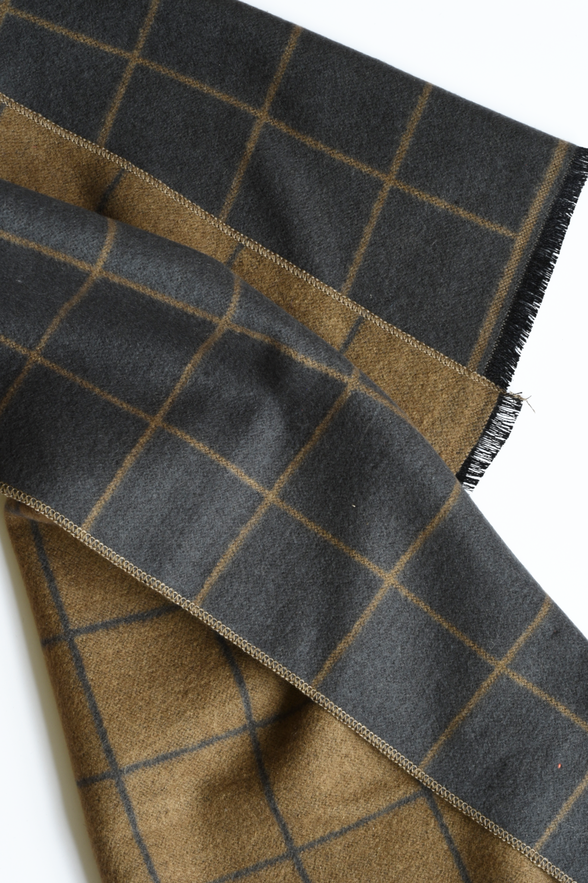 Brushed Silk Window-Pane Scarf