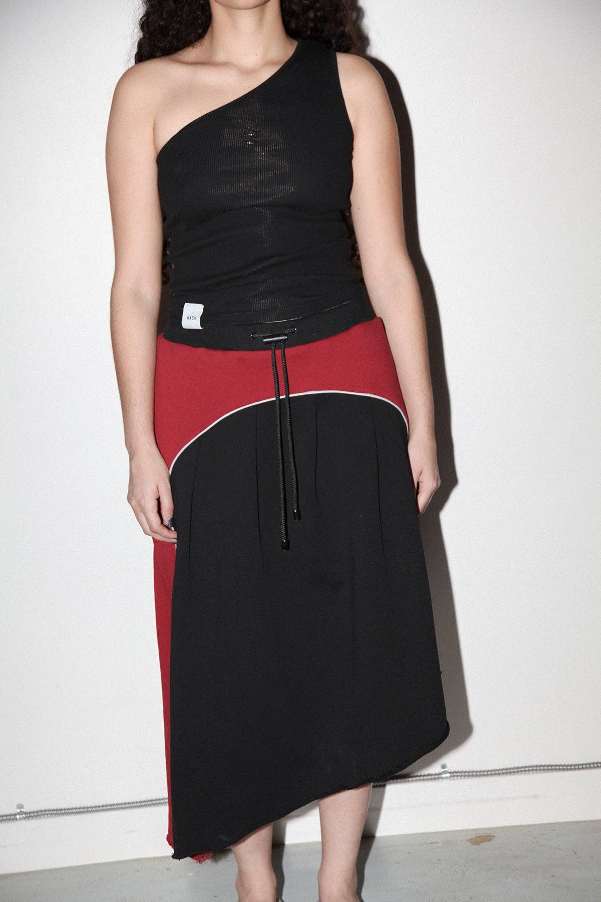 Organic Pleat Skirt in Onyx