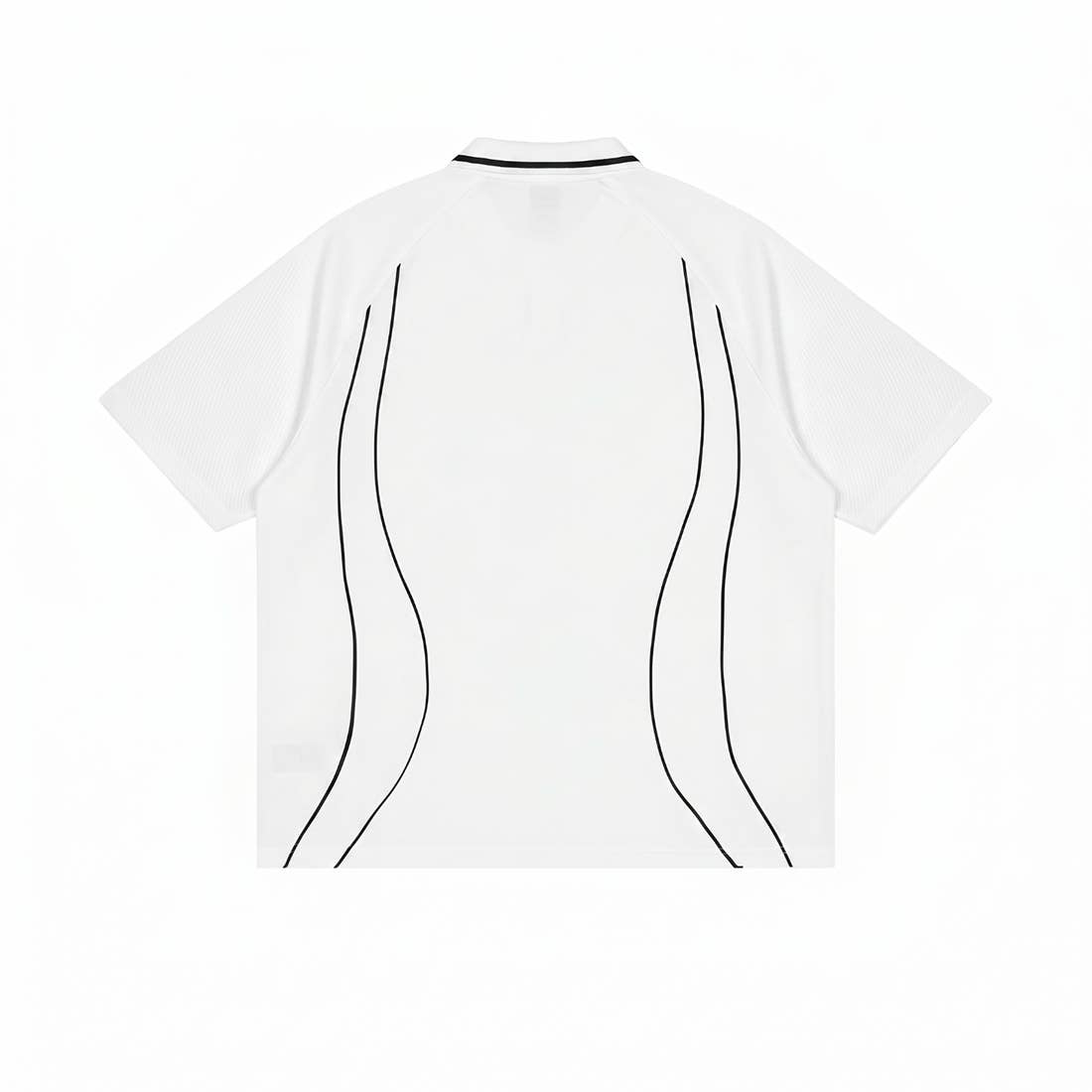 Men's Street Boxy Contrast Piping Short Sleeve Cotton Polo