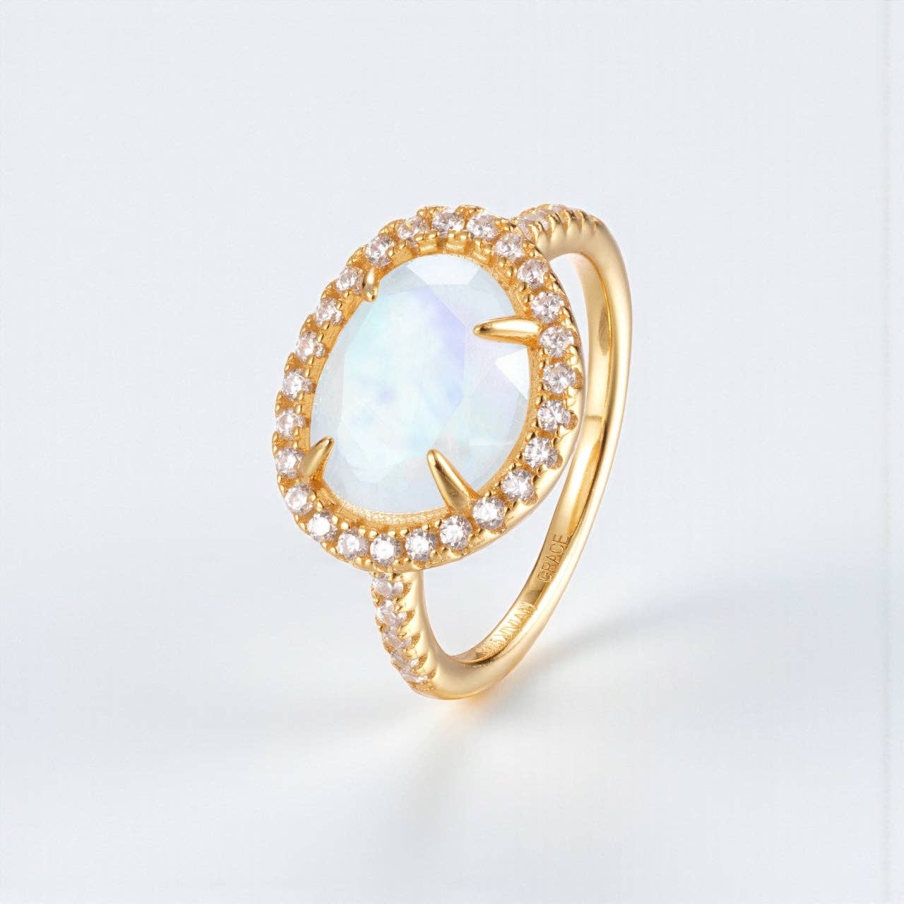 Skye Moonstone Ring - 14k Gold Vermeil