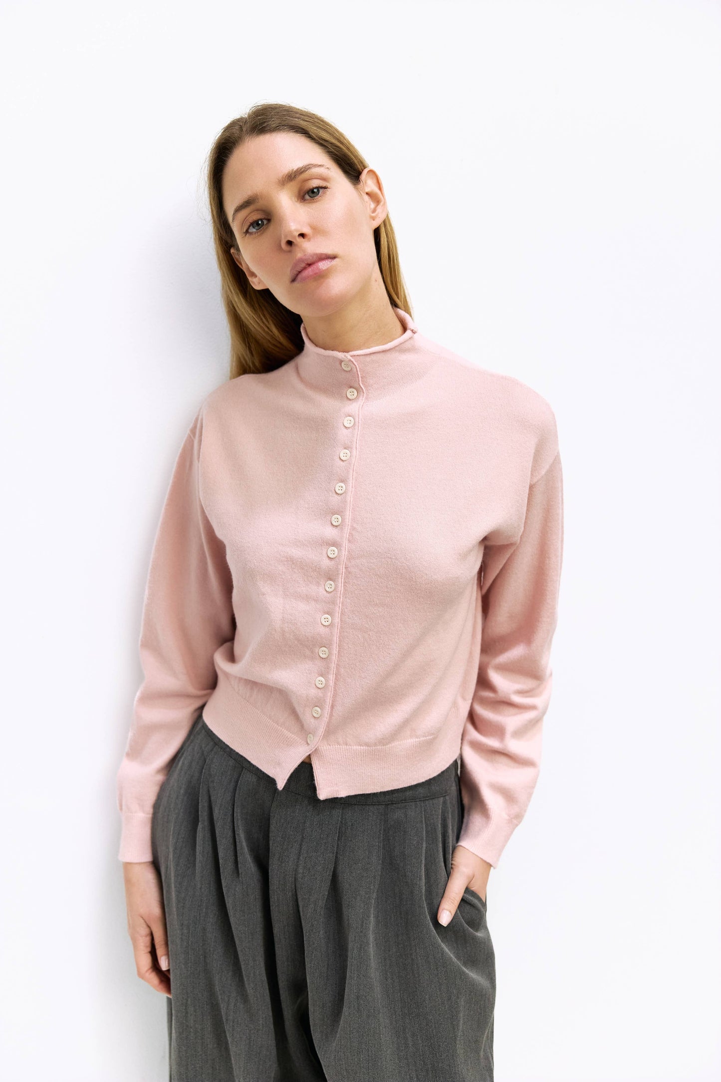 The Brooks Cardigan | High Neck Cardigan