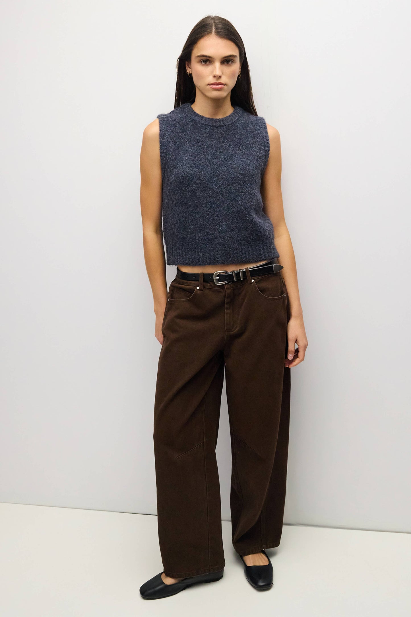 The Skyla Top | Boucle Knit Sweater Vest