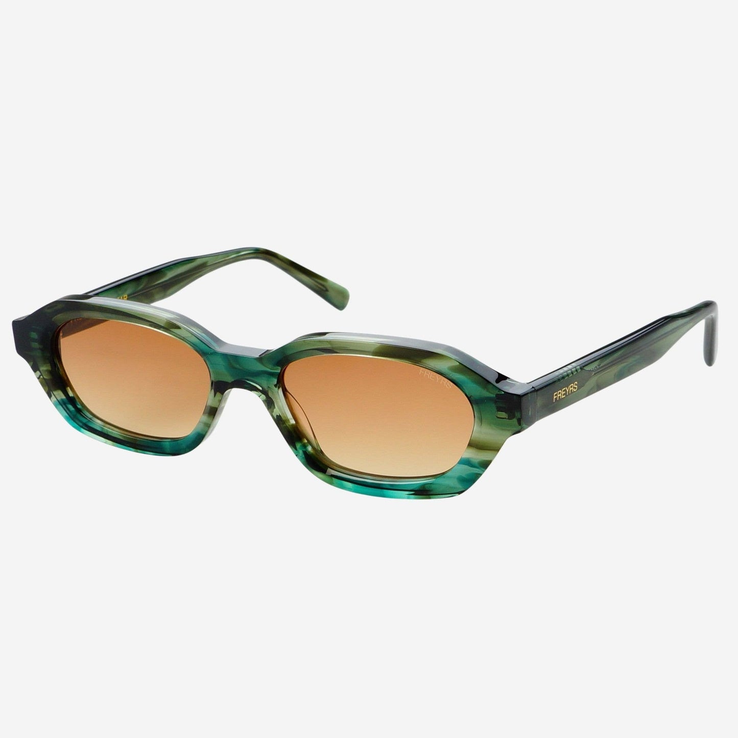 green Tokyo Acetate Unisex Rectangular Sunglasses