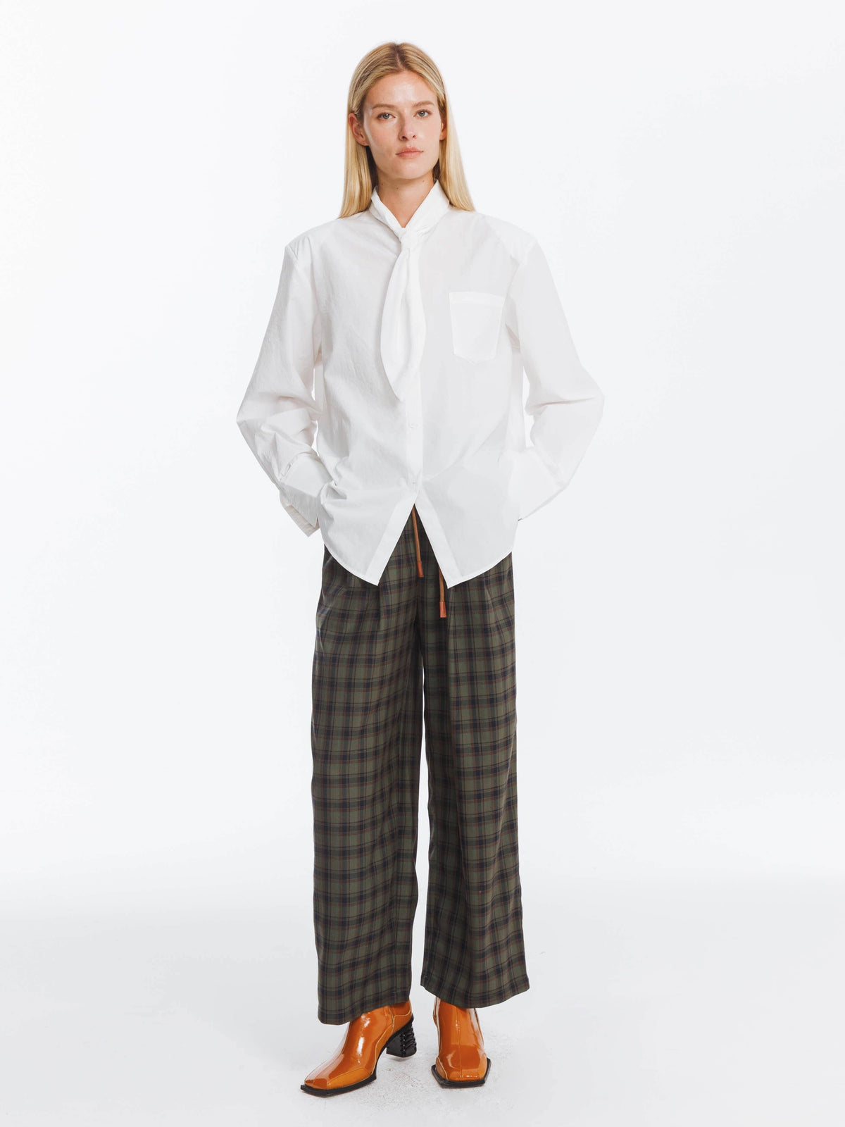 Vintage Tie Loose Striped Shirt