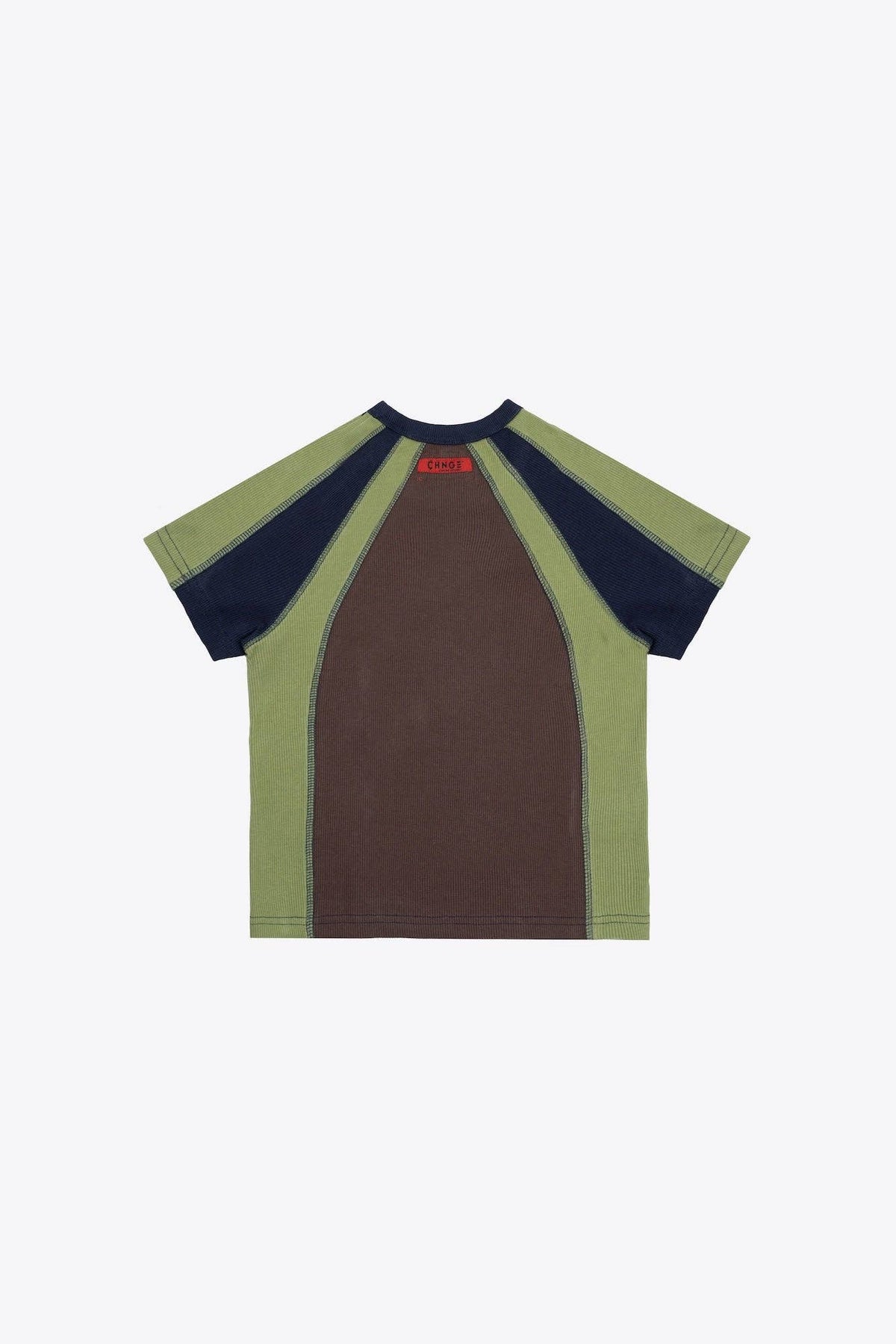 Diamond Blocked Rib Raglan Mini Tee