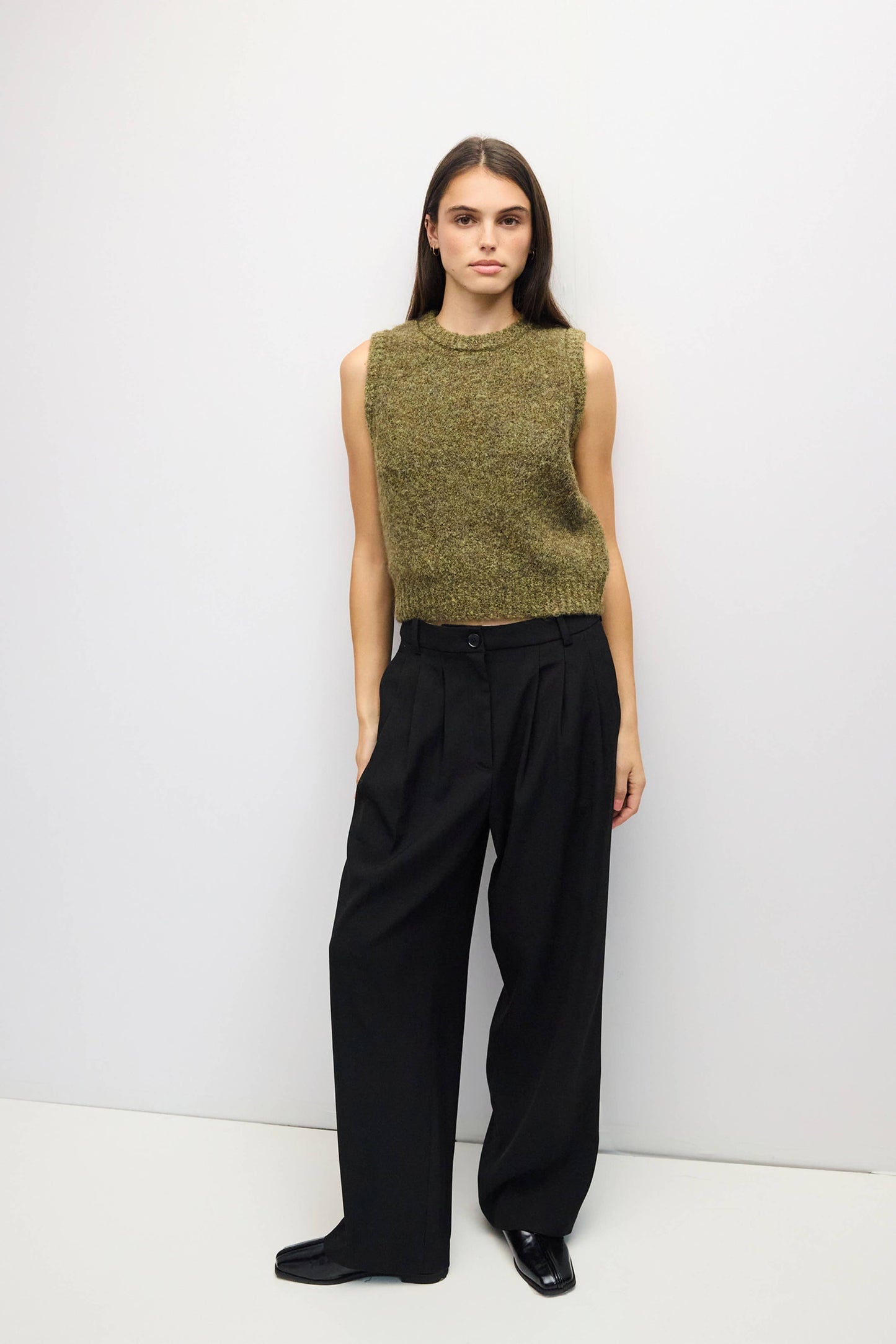 The Skyla Top | Boucle Knit Sweater Vest