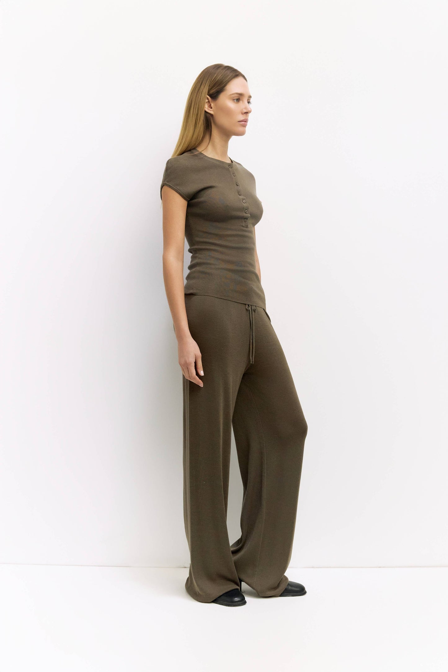 The Sharon Top | Half Button Knit Top