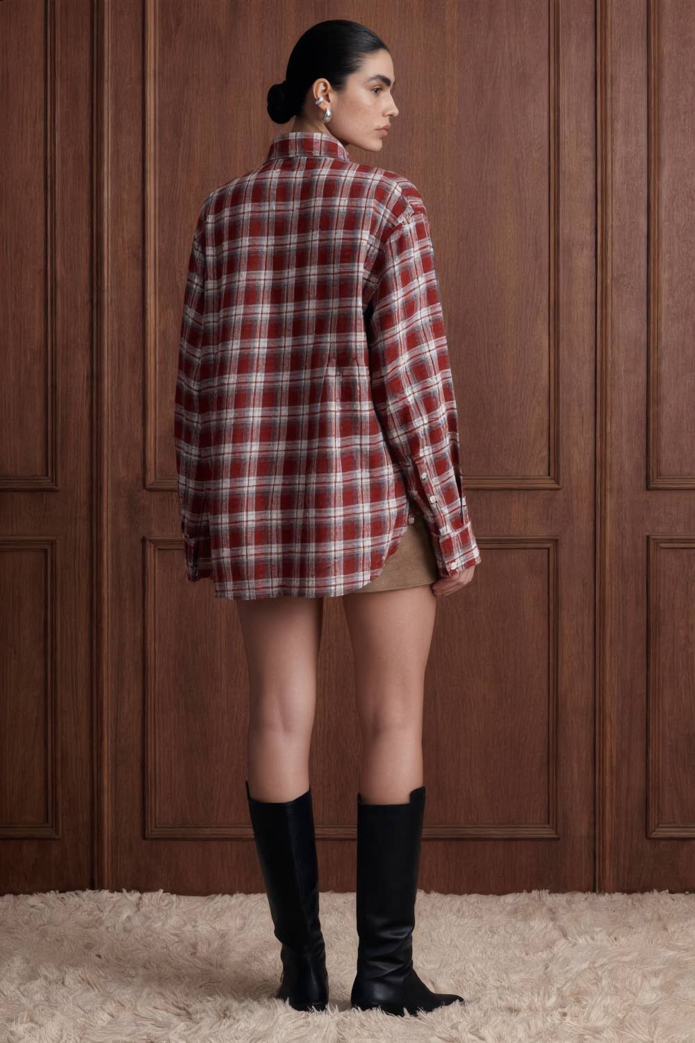 Oversized Plaid Flannel Shirt