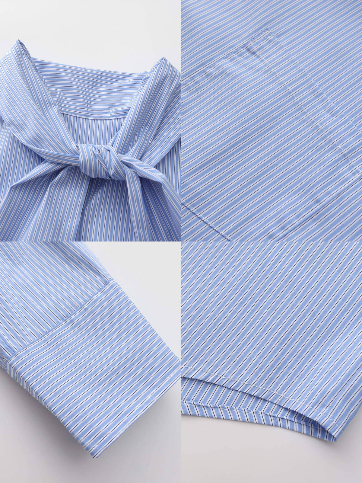 Vintage Tie Loose Striped Shirt