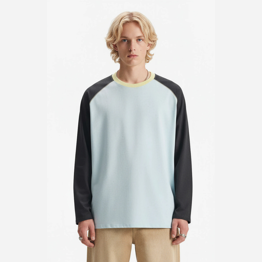 Men's Spring Sorona Colorblock Raglan Long Sleeve Tee
