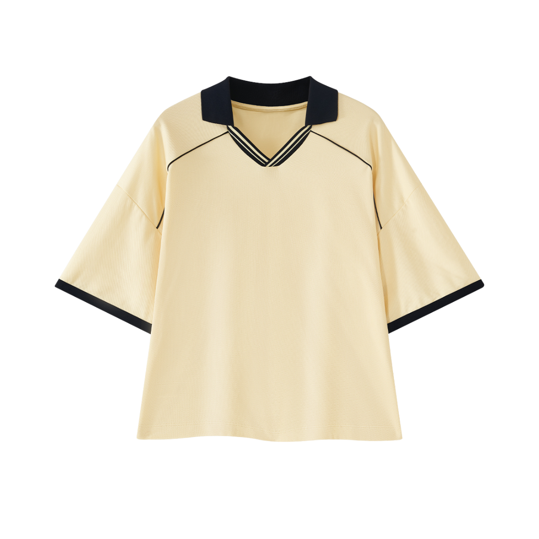 Unisex Summer Colorblock Cooling Quick Dry Boxy Polo