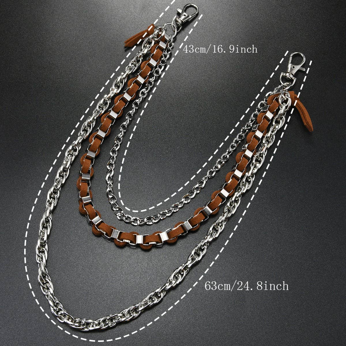 CREATIVE WOVEN THREE-LAYER TRENDY JEANS CHAIN_CWMM4829
