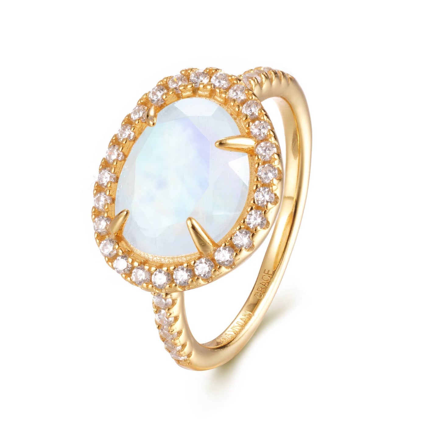 Skye Moonstone Ring - 14k Gold Vermeil