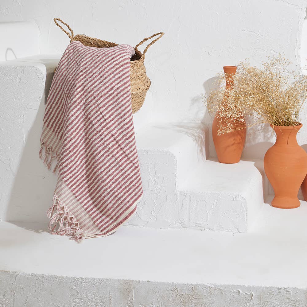 Stripe Handloom Bath Turkish Towels Vintage Bohemian Look