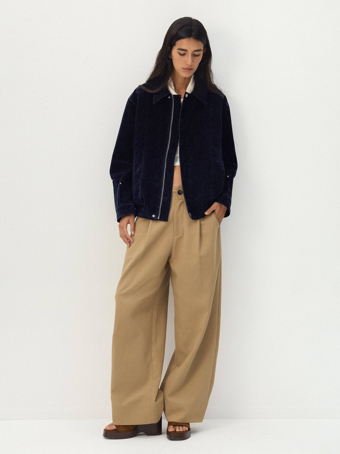 CUBIC Relaxed Zip-Up Blouson Jacket