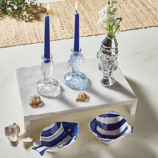 Silver Fish Accent Vase or taper holder