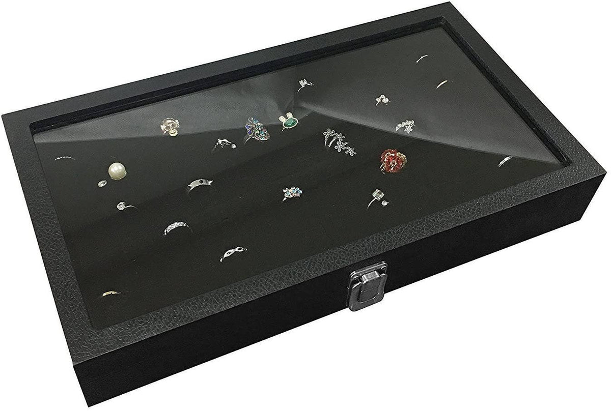 Jewelry Tray with Glass Lid