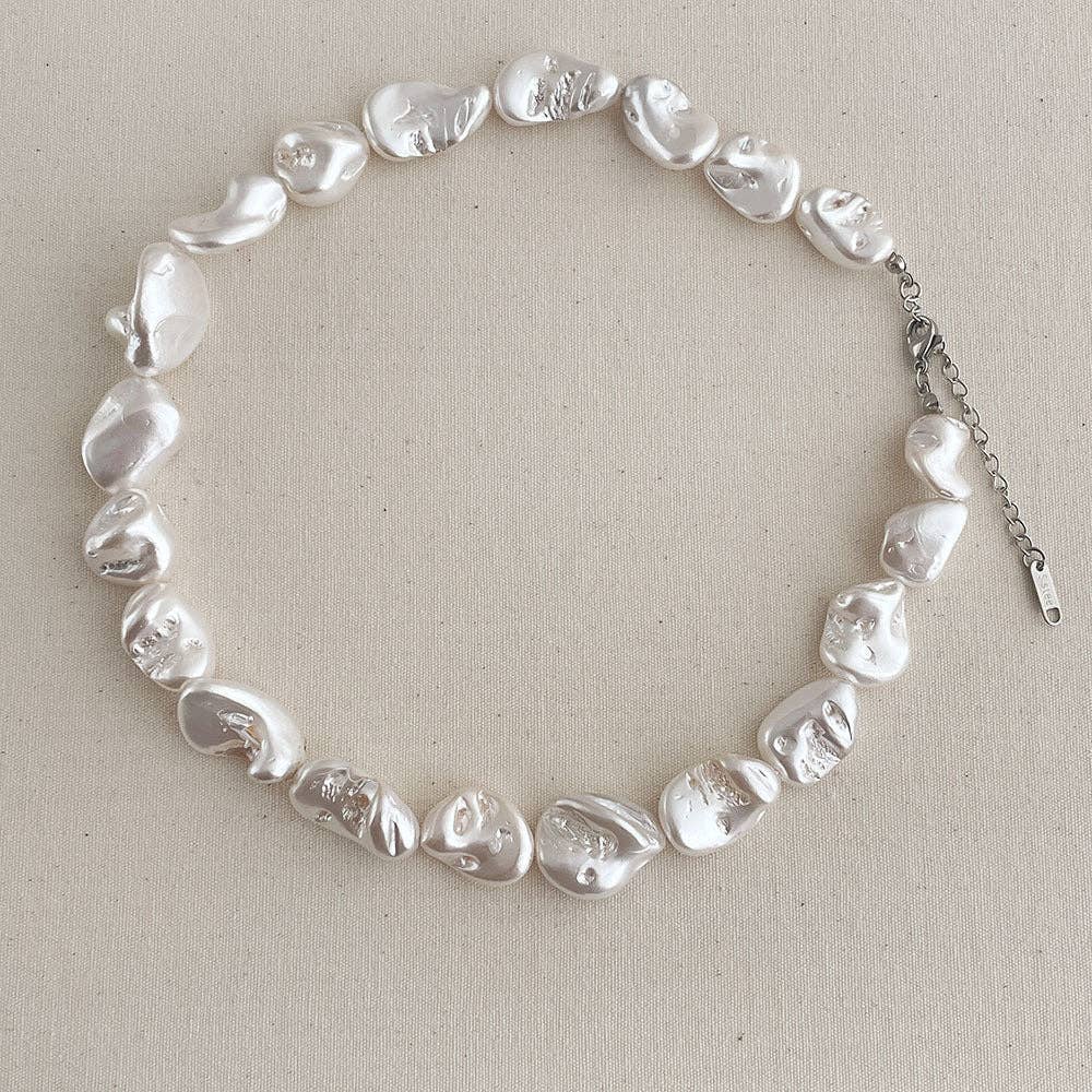 Elegant Irregular Baroque Pearl Choker Necklace MK2ZCEP6W6JNC288