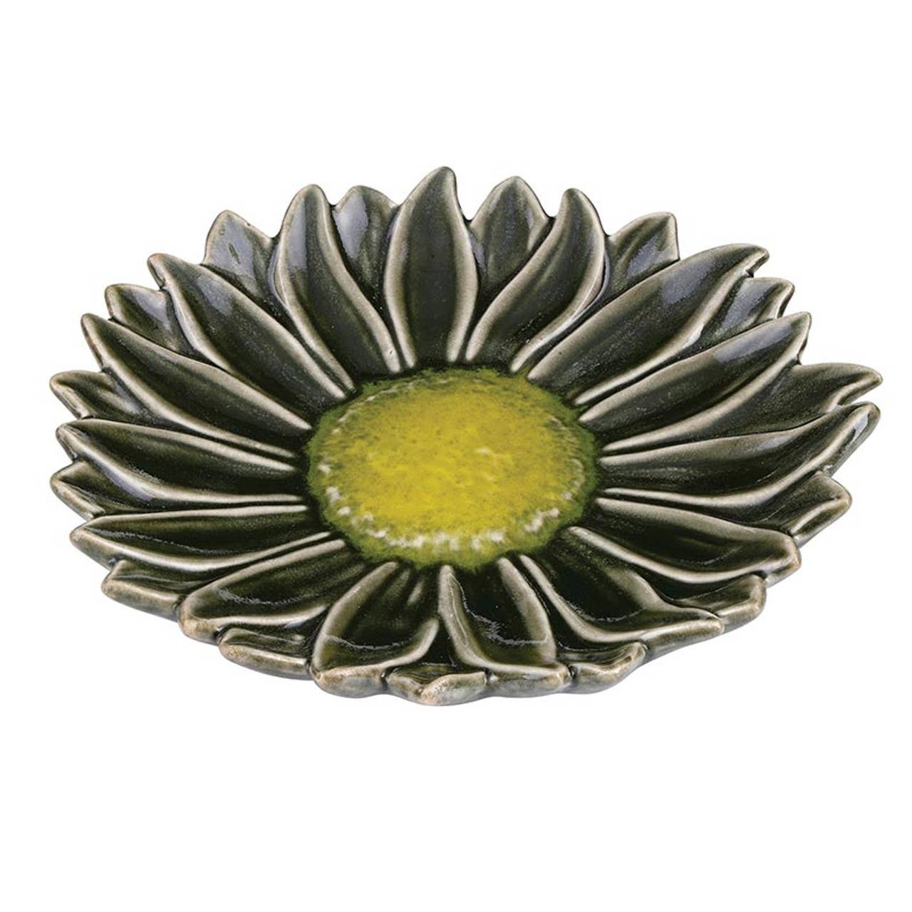 Emerald Sunflower Plate