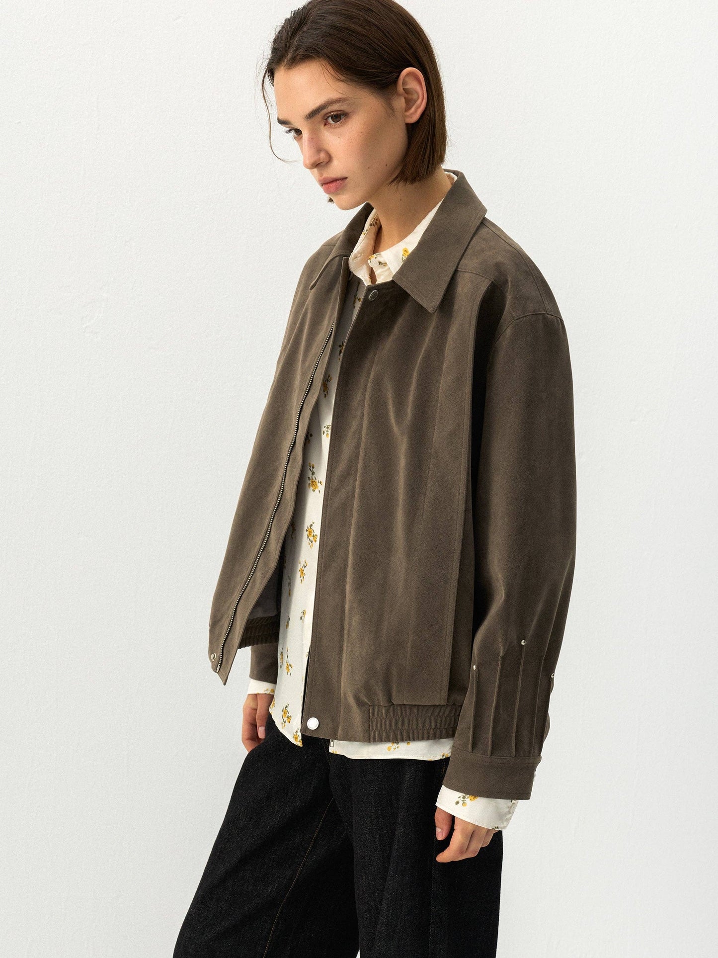 CUBIC Relaxed Zip-Up Blouson Jacket