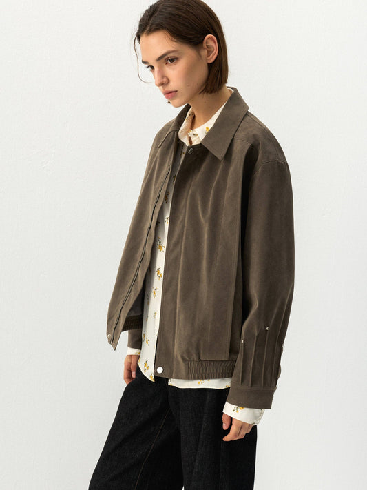 CUBIC Relaxed Zip-Up Blouson Jacket