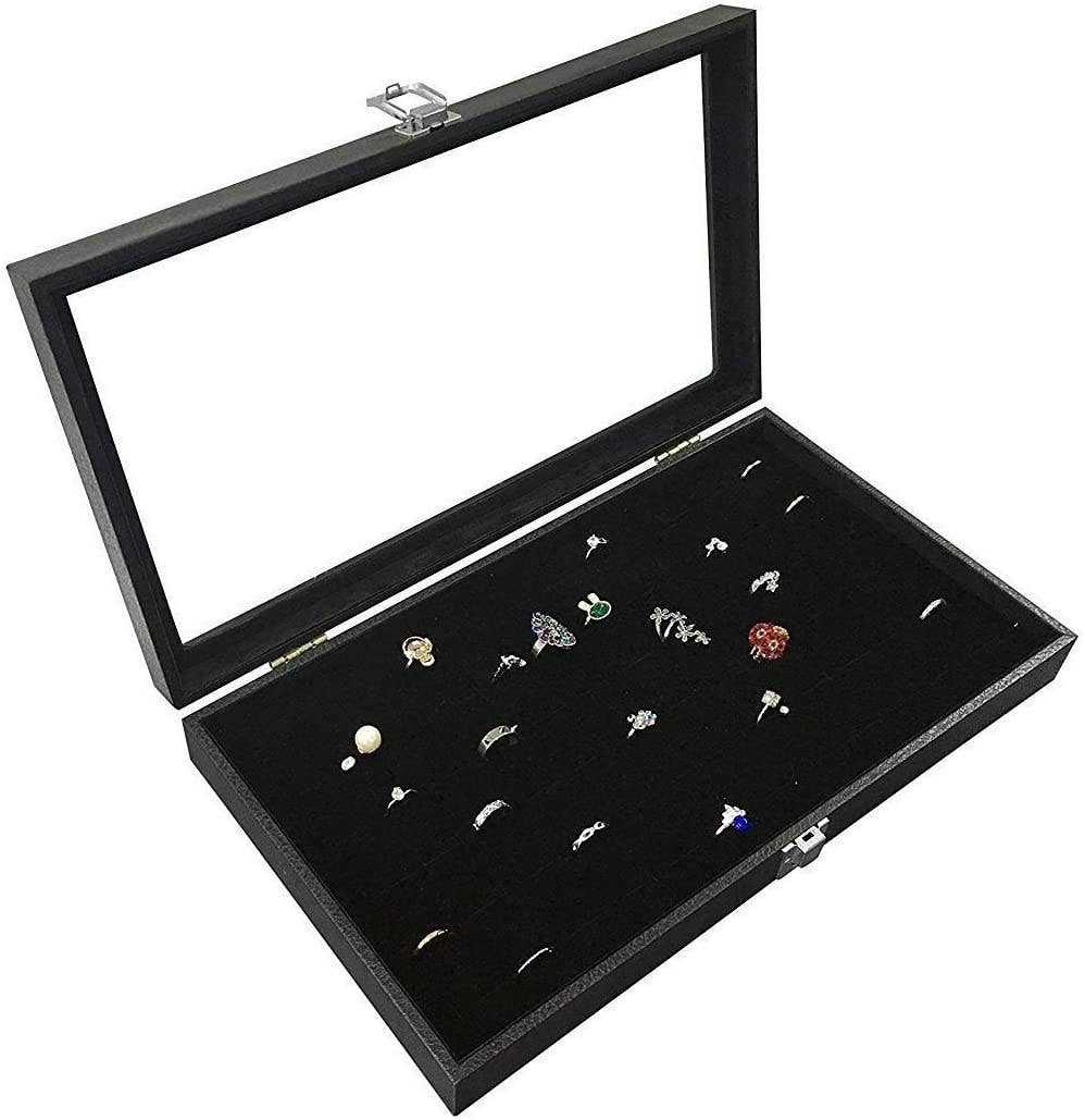 Jewelry Tray with Glass Lid