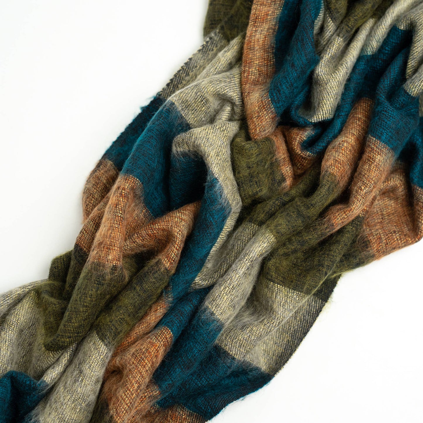 Extra Soft Yak wool Travel Throw Blanket  46"x90" Handmade