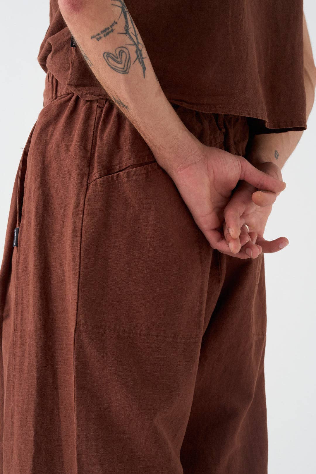 Chocolate wide-leg trousers