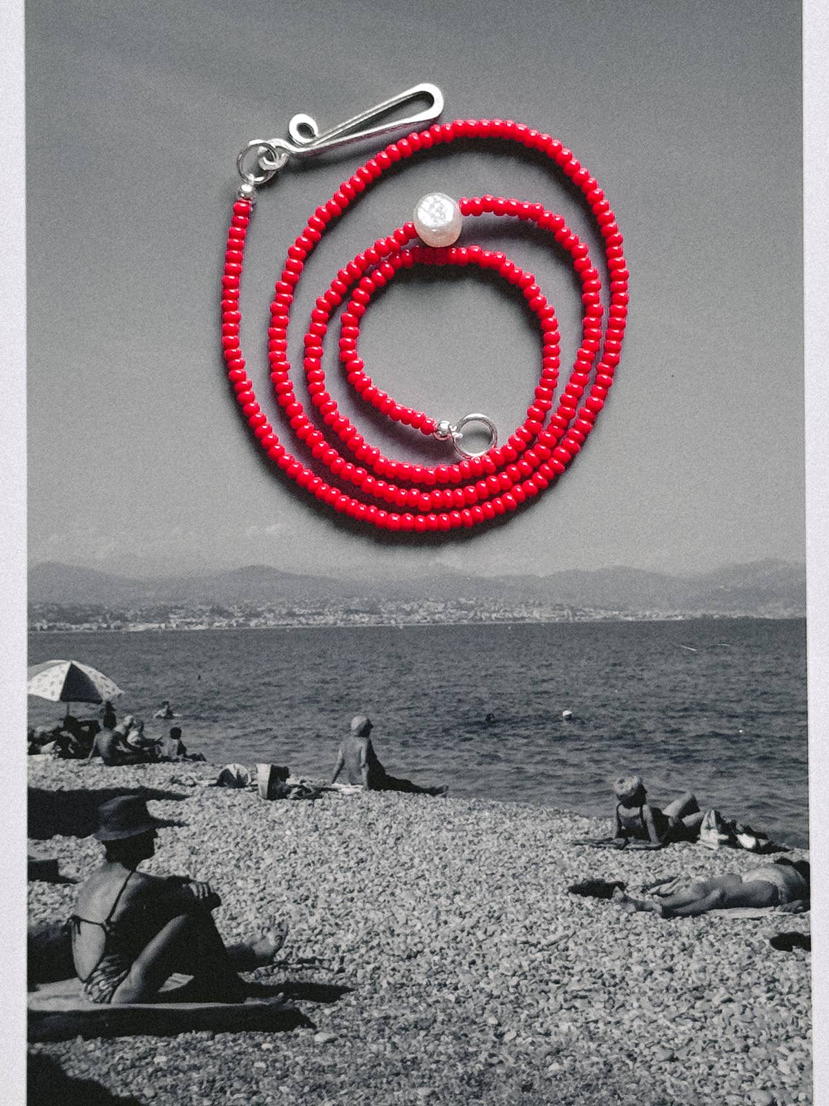 The Khadi beaded Necklace - Red