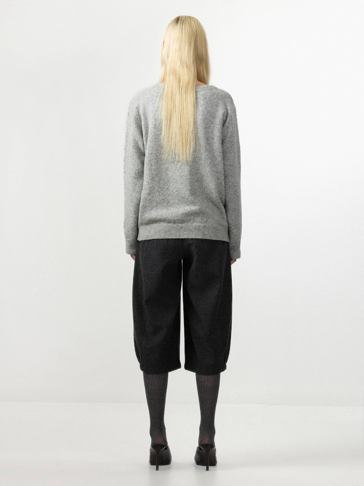 CUBIC Relaxed V‑Neck Knit Sweater