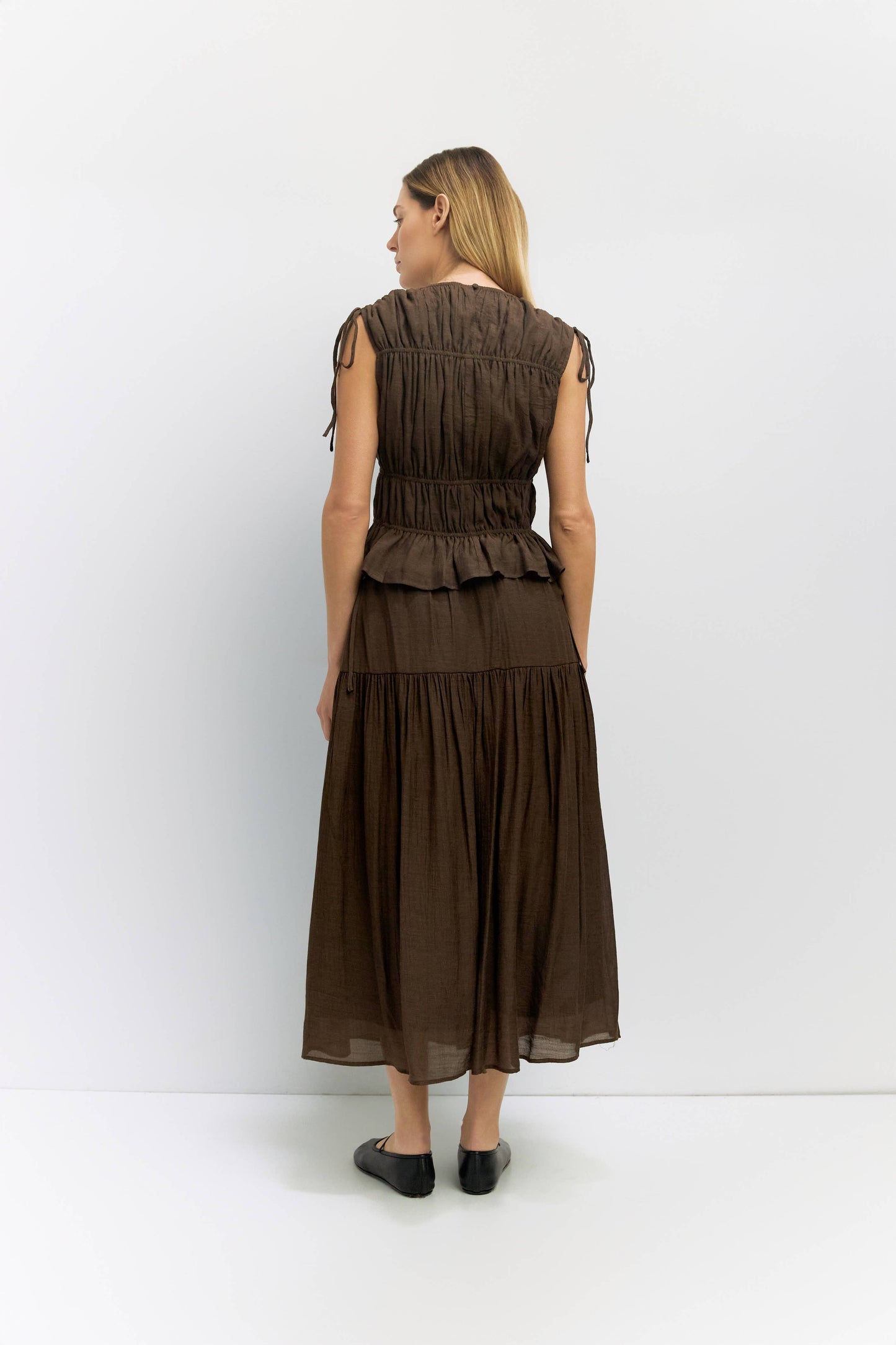The Cleo Top | Gathered Sleeveless Blouse