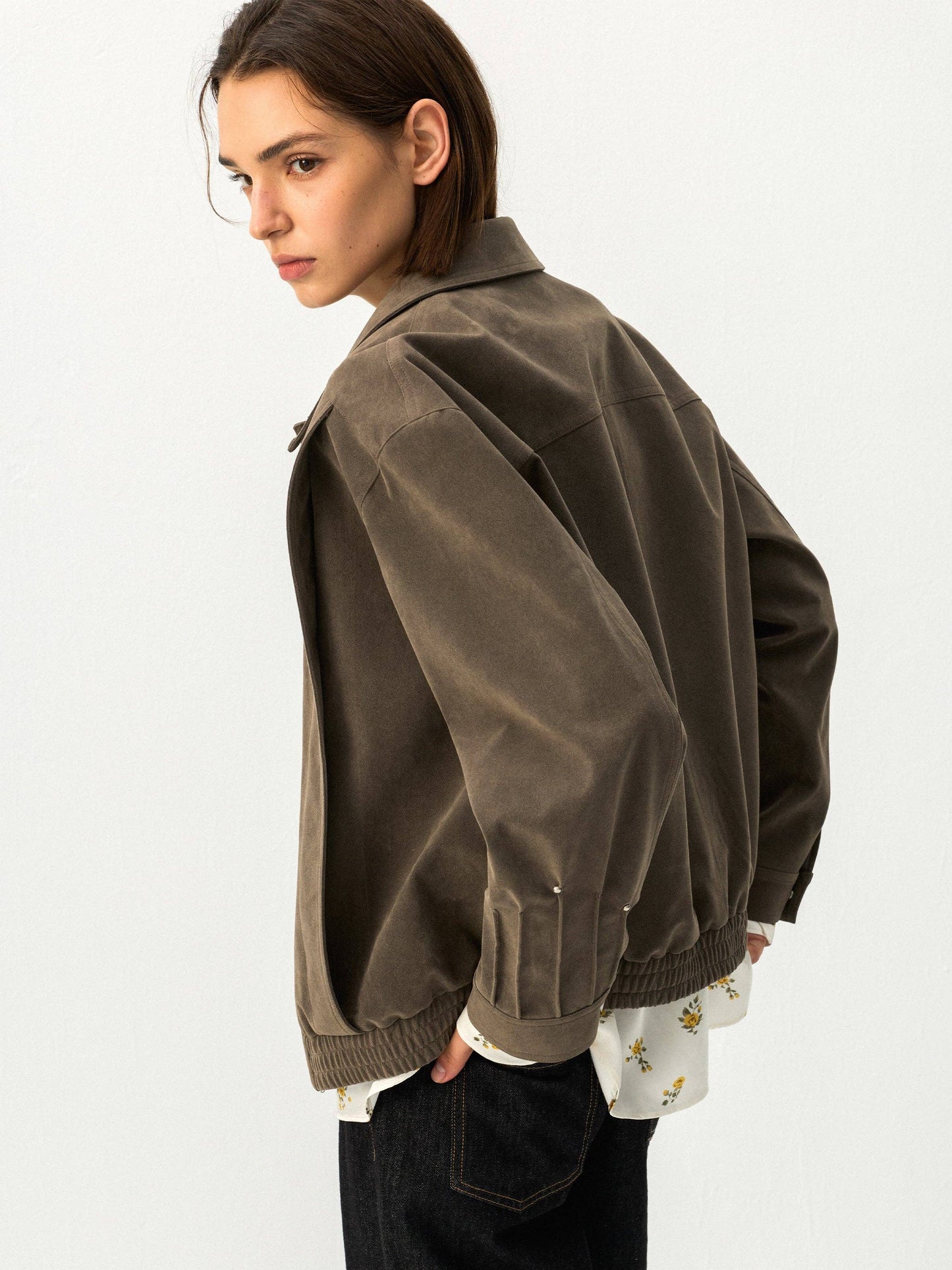 CUBIC Relaxed Zip-Up Blouson Jacket