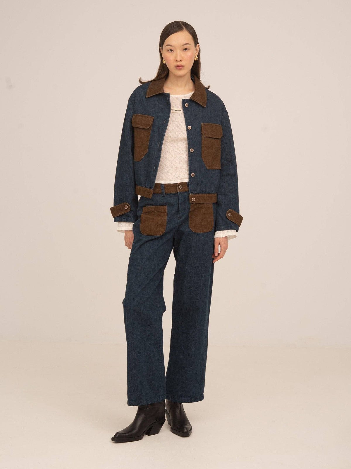Backstreet Blue and Brown Denim Jacket