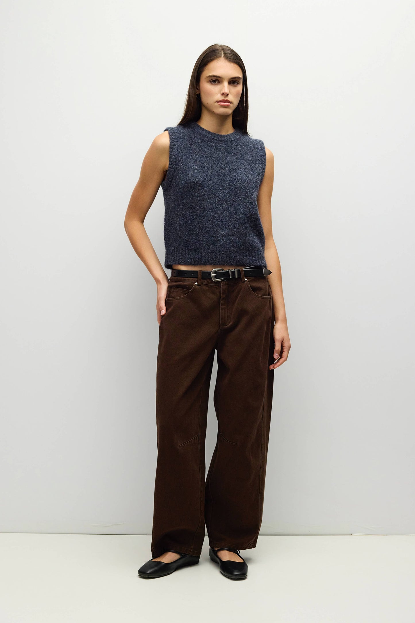 The Skyla Top | Boucle Knit Sweater Vest