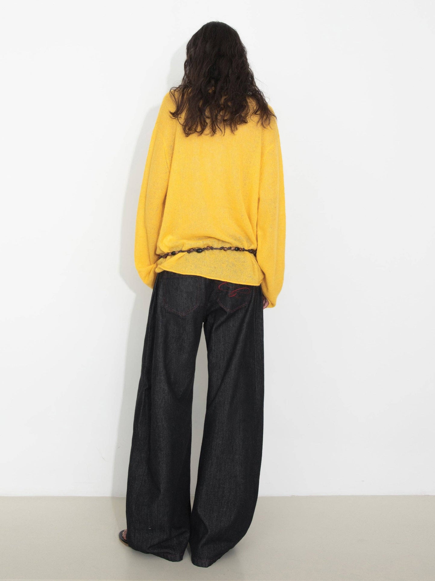 Henley Neck Loose-Fit Long-Sleeve Cover-Up