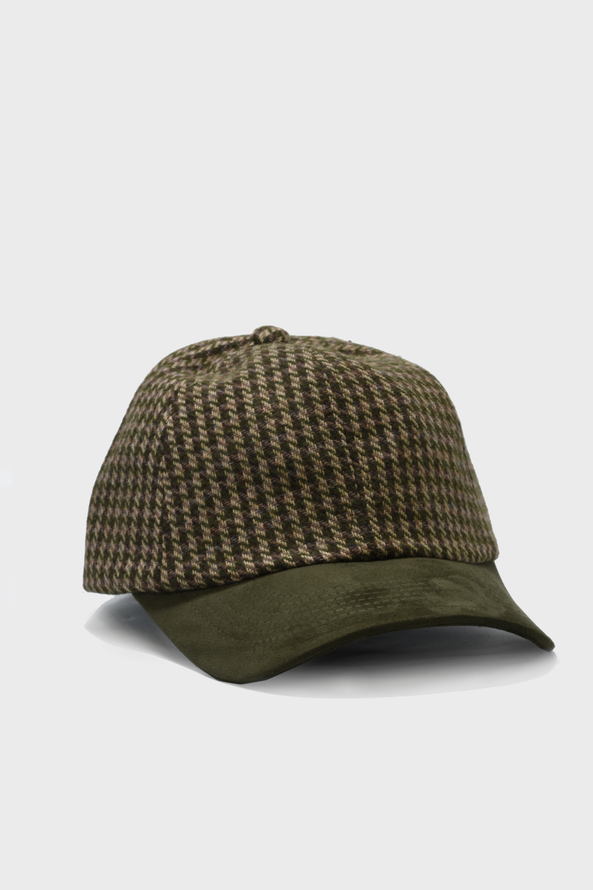 Houndstooth Twill Suede Hat