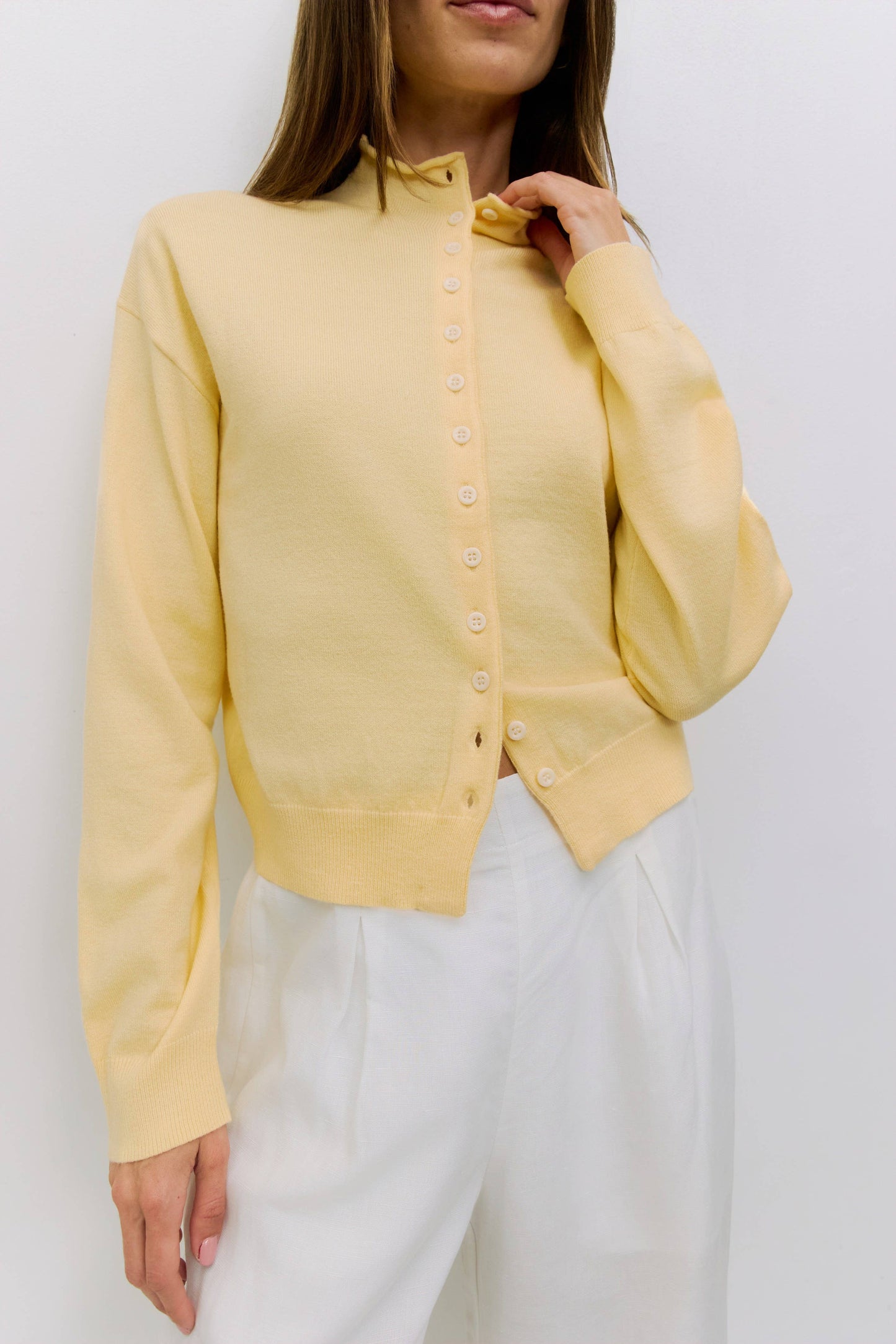 The Brooks Cardigan | High Neck Cardigan