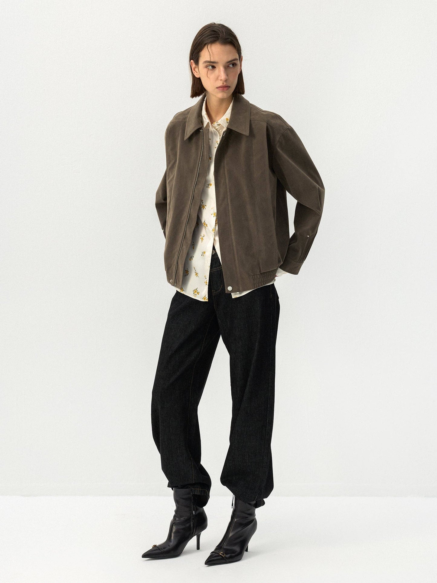 CUBIC Relaxed Zip-Up Blouson Jacket