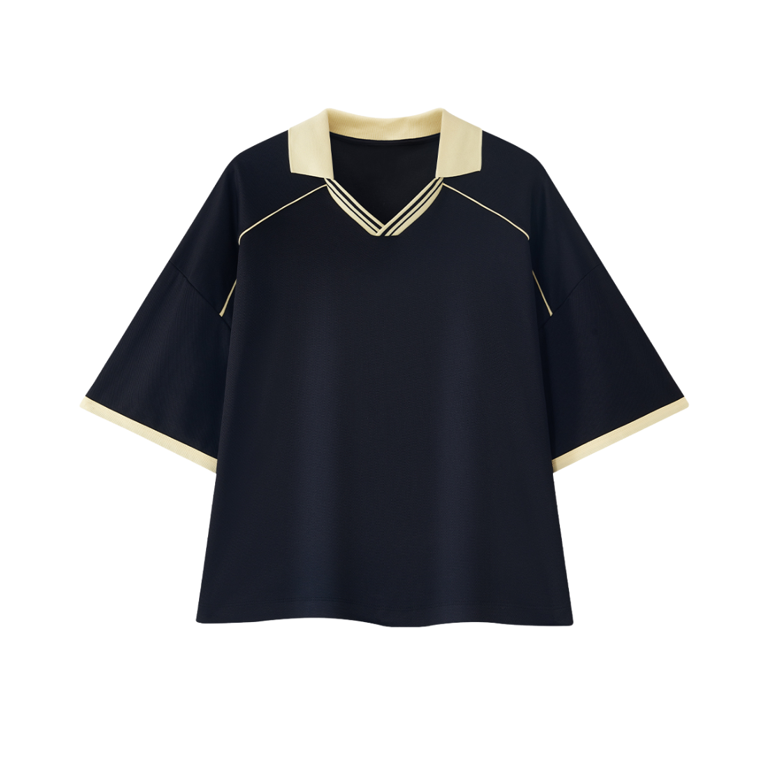 Unisex Summer Colorblock Cooling Quick Dry Boxy Polo