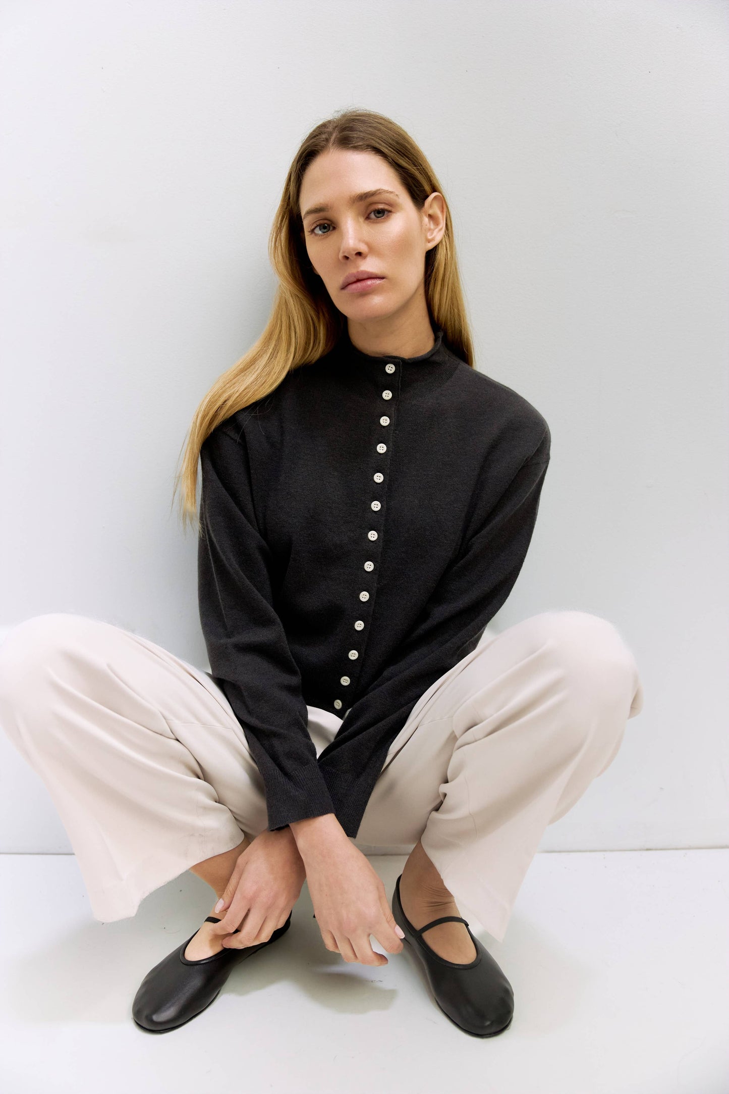 The Brooks Cardigan | High Neck Cardigan