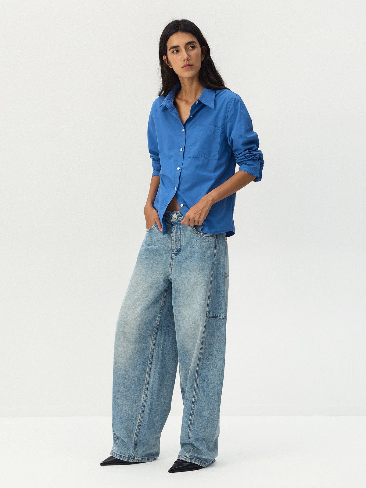 CUBIC 100% Cotton Relaxed Pocket Shirt