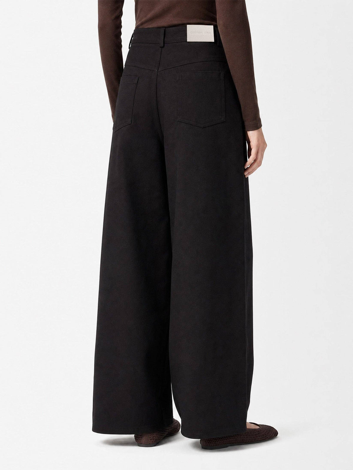 Hazel Brown Floral Panel Trousers