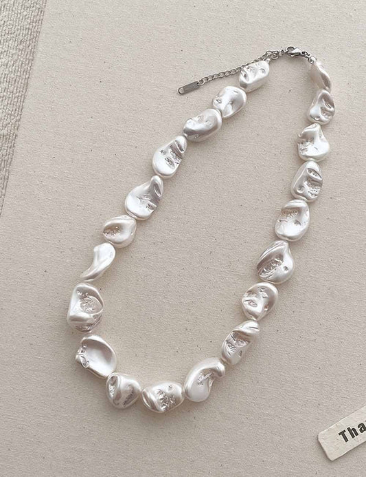 Elegant Irregular Baroque Pearl Choker Necklace MK2ZCEP6W6JNC288