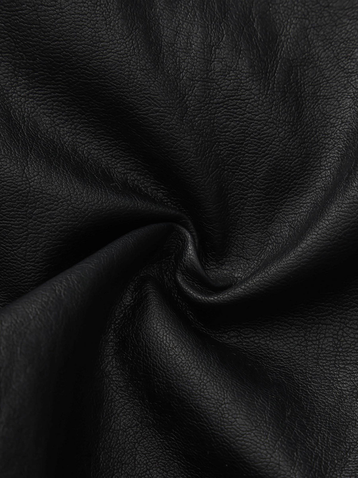Stand Collar Oversized Leather Jacket