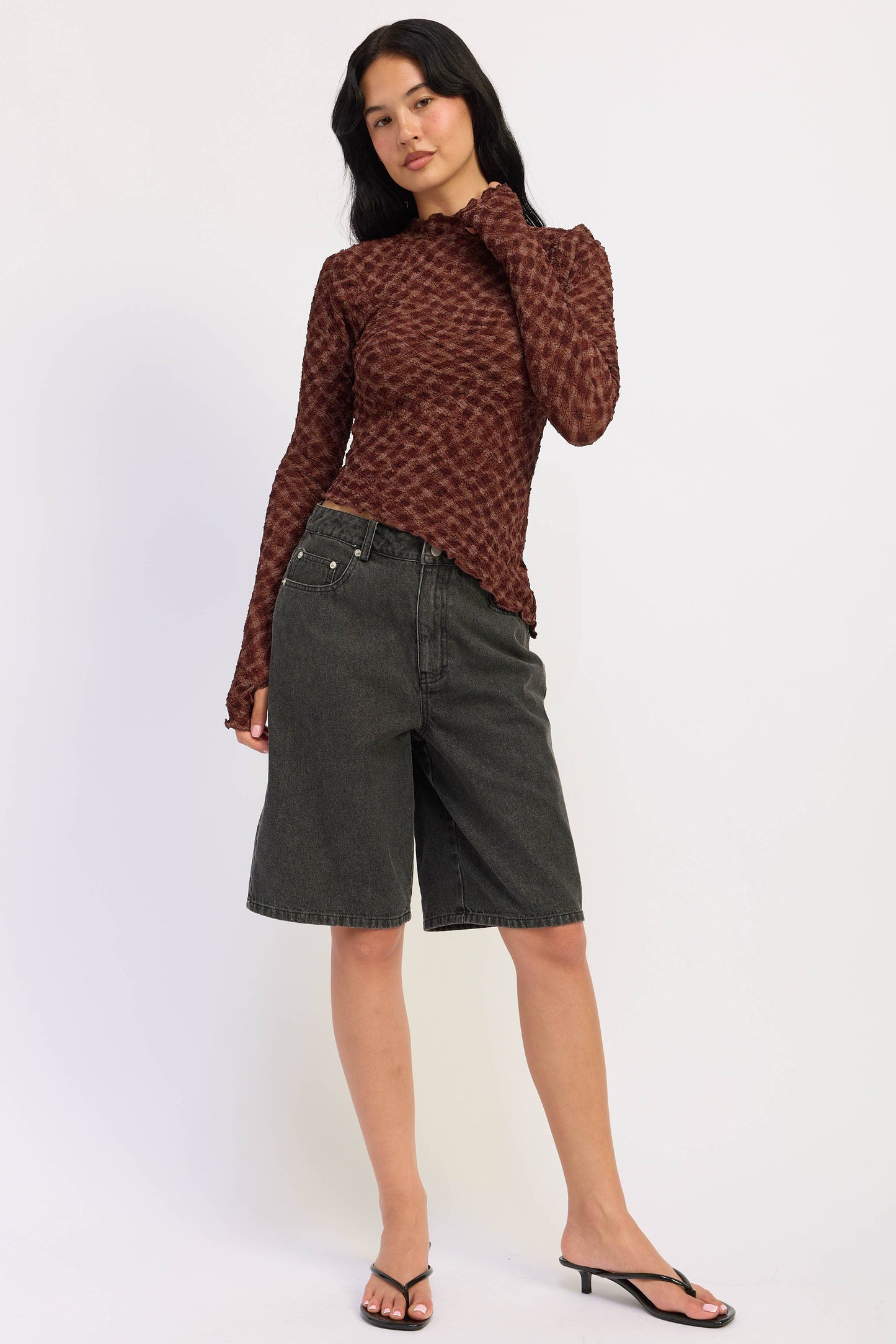 ASYMMETRICAL LONG SLEEVE TOP