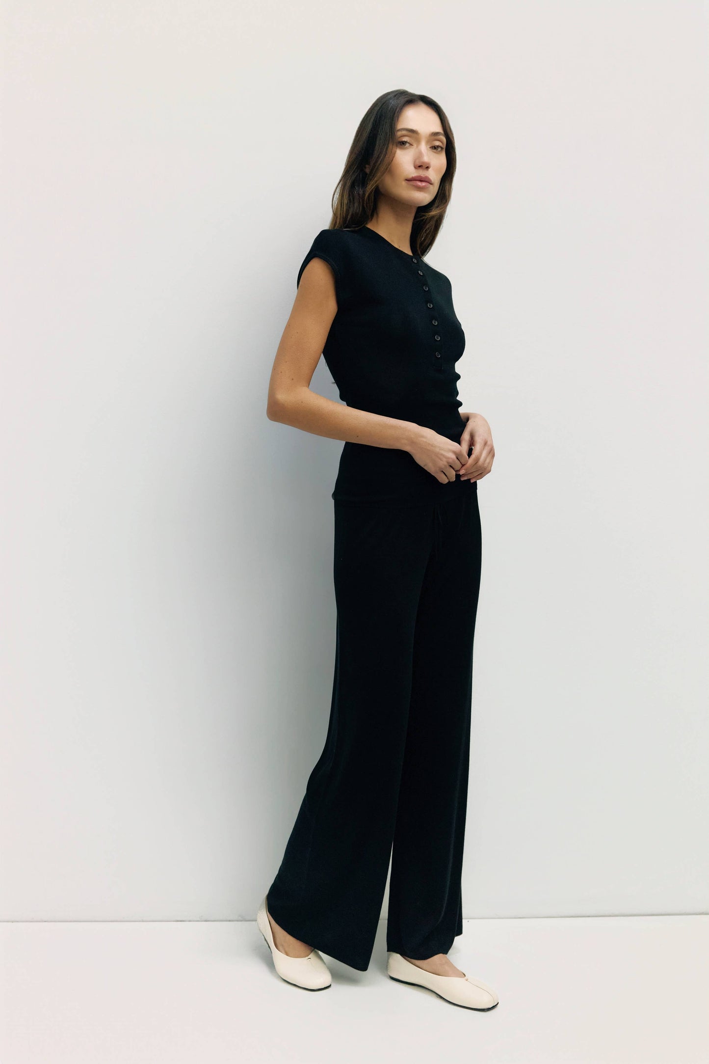 The Sharon Top | Half Button Knit Top