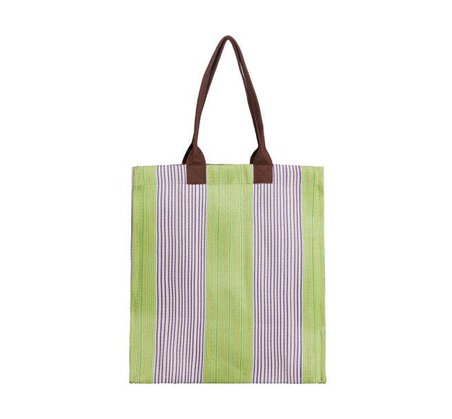 G- BRITISH COLOUR STANDARD - 40 cm x 44 cm / 15.75'' x 17.3'' Woven Market Shopper in Doge, Pearl & Grass