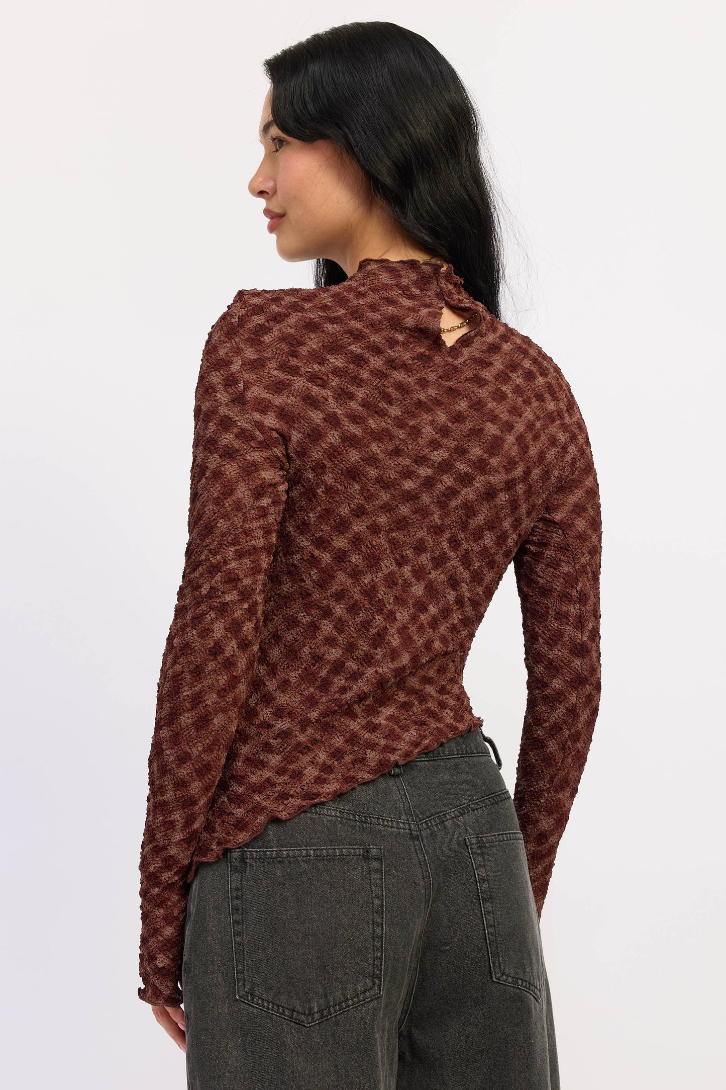 ASYMMETRICAL LONG SLEEVE TOP