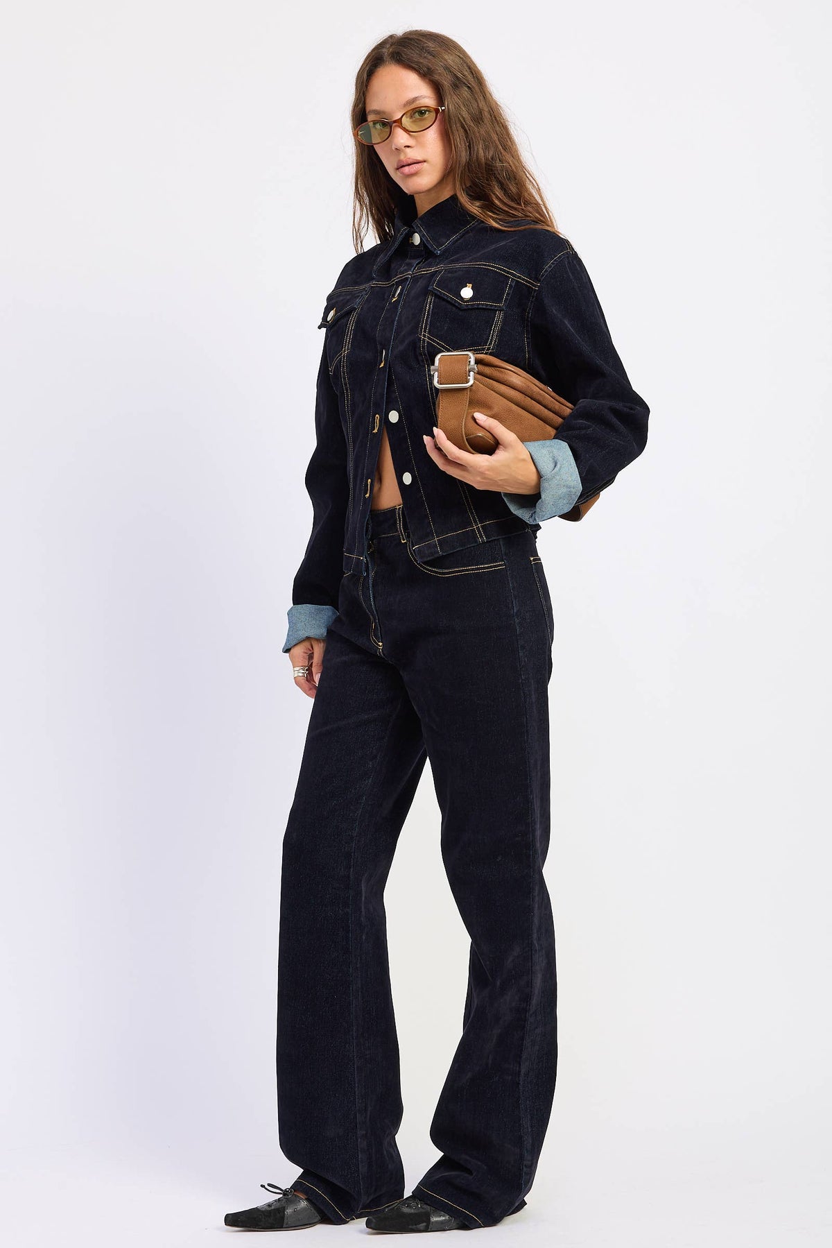 BUTTON UP LONG SLEEVE DENIM JACKET