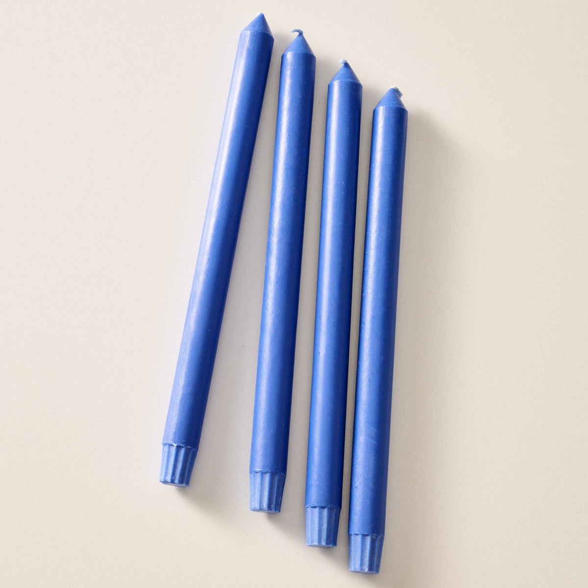 Anget Cobalt Palm Wax Taper Candles - Set of 4